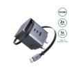 UGREEN 100W Nexode Pro GaN (USB-A*1 + Type-C*2) Fast Charger with Retractable Cable X616 65829