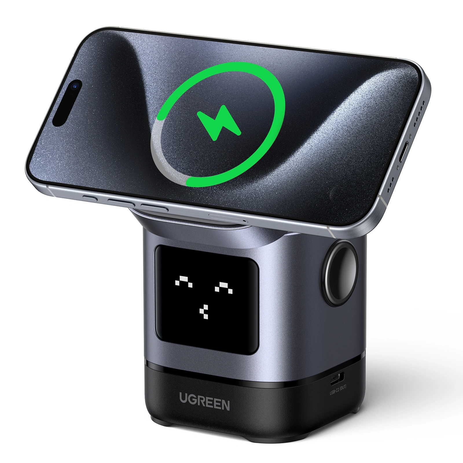 UGREEN 2-in-1 UNO Series Qi2 Magnetic Wireless Charger W709 45775