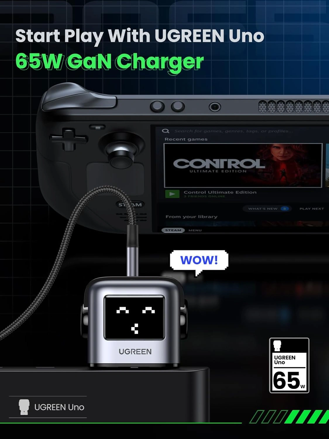 UGREEN 65W UNO RG GaN Fast Charging Adapter CD361 25686 - Image 3
